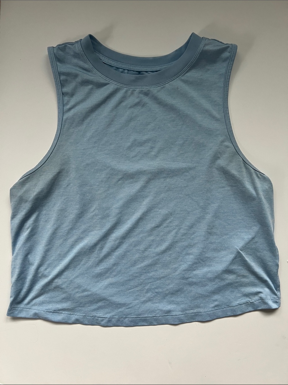 Danskin Light Blue Sleeveless Crop Tank